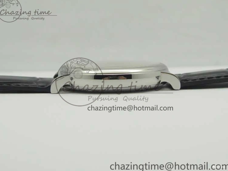 MIROTIME 0523 Affordable Portofino IW356501 SS V3 MK 1:1 Best Edition White Dial Gold Markers On Black Leather Strap MIYOTA 7196